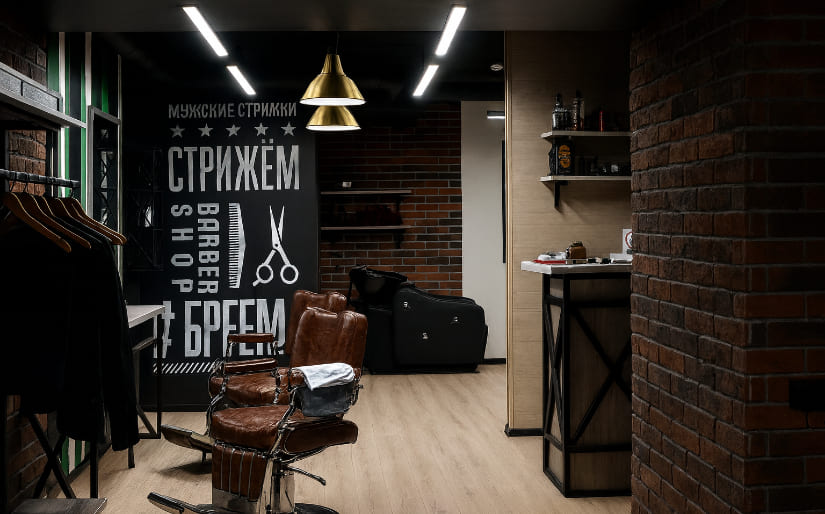 Печать баннера для барбершопа "Badooboo"