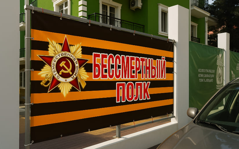 Печать баннера для бессмертного полка для музея