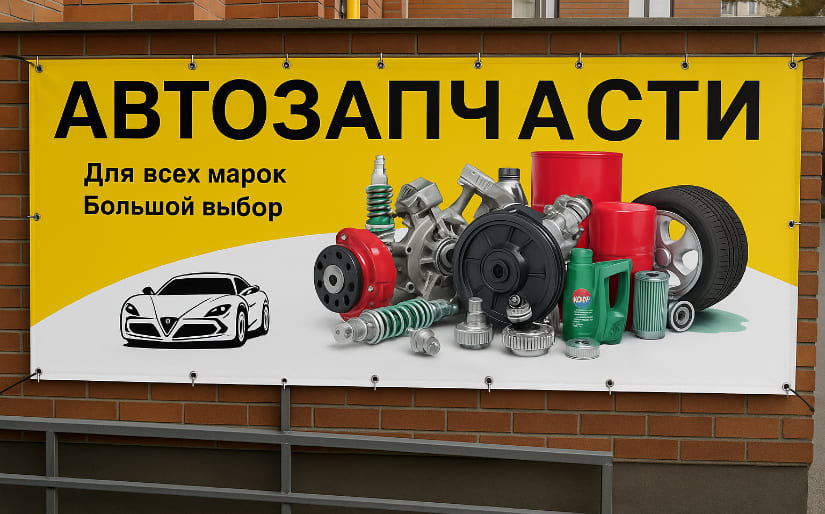 Печать баннера - Автозапчасти