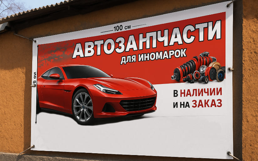 Печать баннера - Автозапчасти