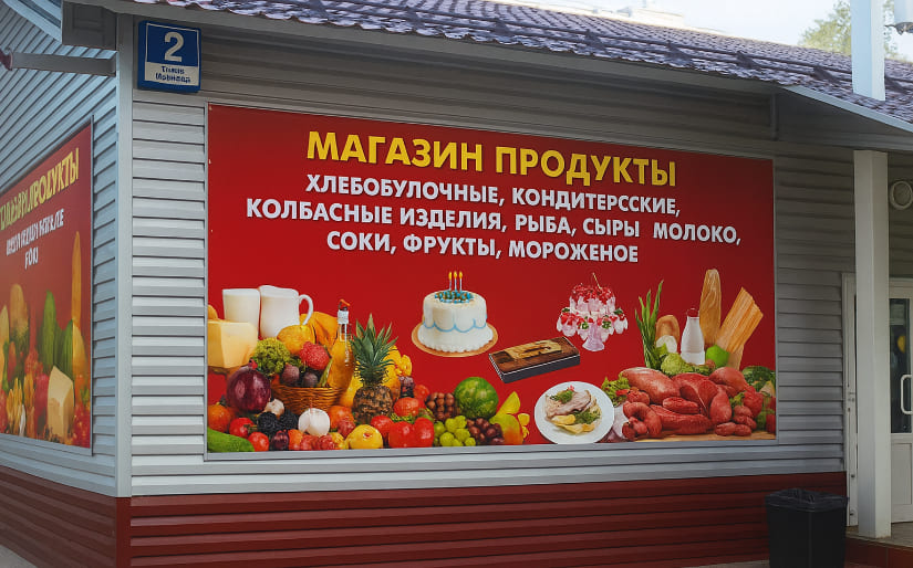 Печать баннера - Продукты