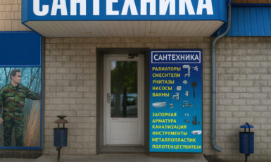 Печать баннера для магазина сантехники на рынке по цене от 200 руб/м2, заказать дешево в Москве🔥