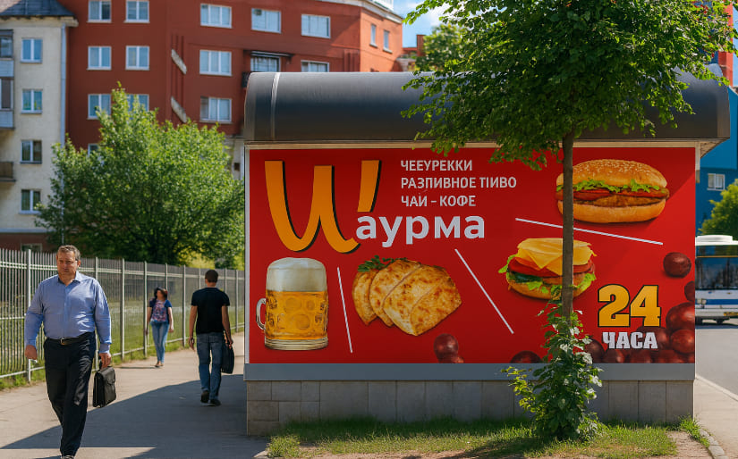 Печать баннера - Шаурма