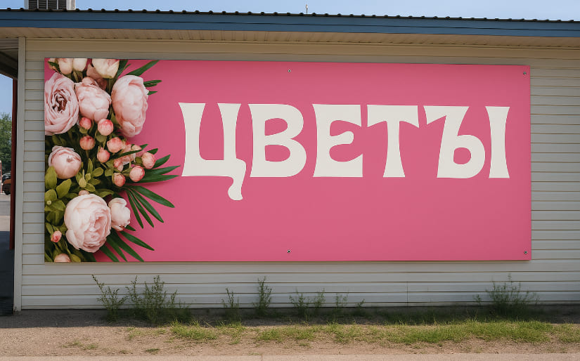 Печать баннера - Цветы