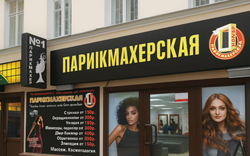 Печать баннера - Парикмахерская