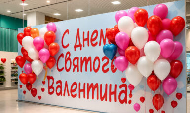 Печать баннера для праздника "День святого валентина" по цене от 200 руб/м2, заказать дешево в Москве🔥