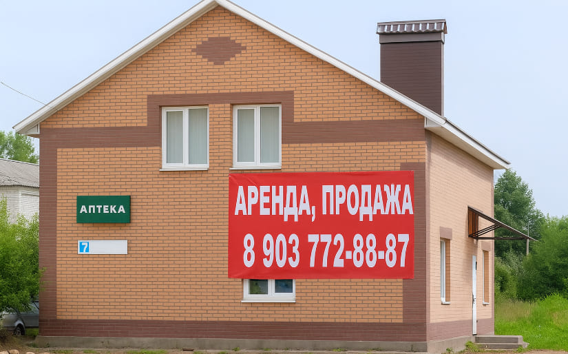Печать баннера для продажи дома по цене от 200 руб/м2, заказать дешево в Москве🔥