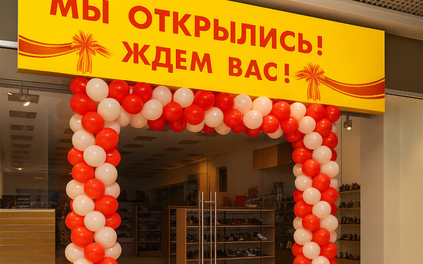 Печать баннера - Мы открылись