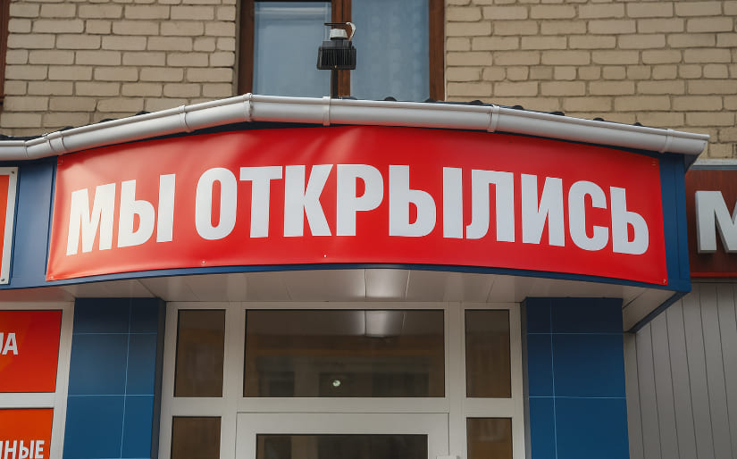 Печать баннера - Мы открылись