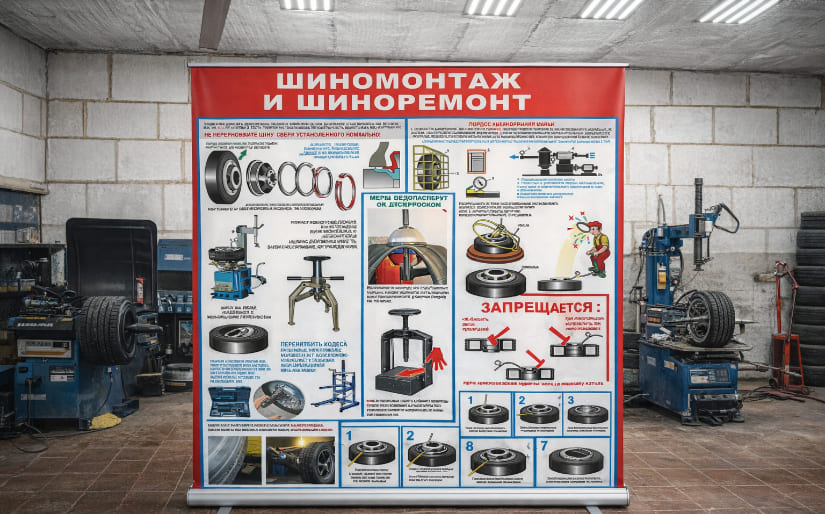 Изготовление стендов - Шиномонтаж