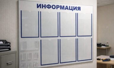Изготовление стенда для доски объявлений для бухгалтерского отдела по цене от 200 руб/м2, заказать дешево в Москве🔥