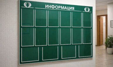 Изготовление стенда для доски объявлений для стоматологии по цене от 200 руб/м2, заказать дешево в Москве🔥