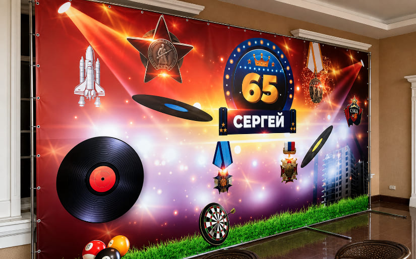 Изготовление стенда Press Wall на день рождения мужчины Изготовление стенда Press Wall на день рождения мужчины по цене от 200 руб/м2, заказать дешево в Москве🔥
