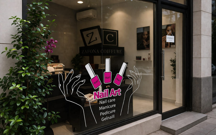 Печать наклеек для ногтевой студии "Nail Art" по цене от 200 руб/м2, заказать дешево в Москве🔥