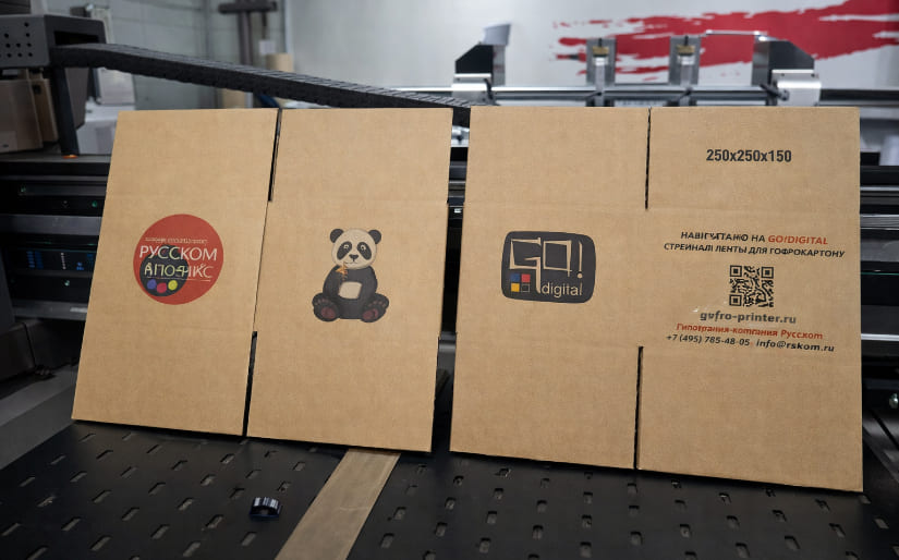УФ Печать на гофрокартоне для компании "Digital Panda" по цене от 200 руб/м2, заказать дешево в Москве🔥